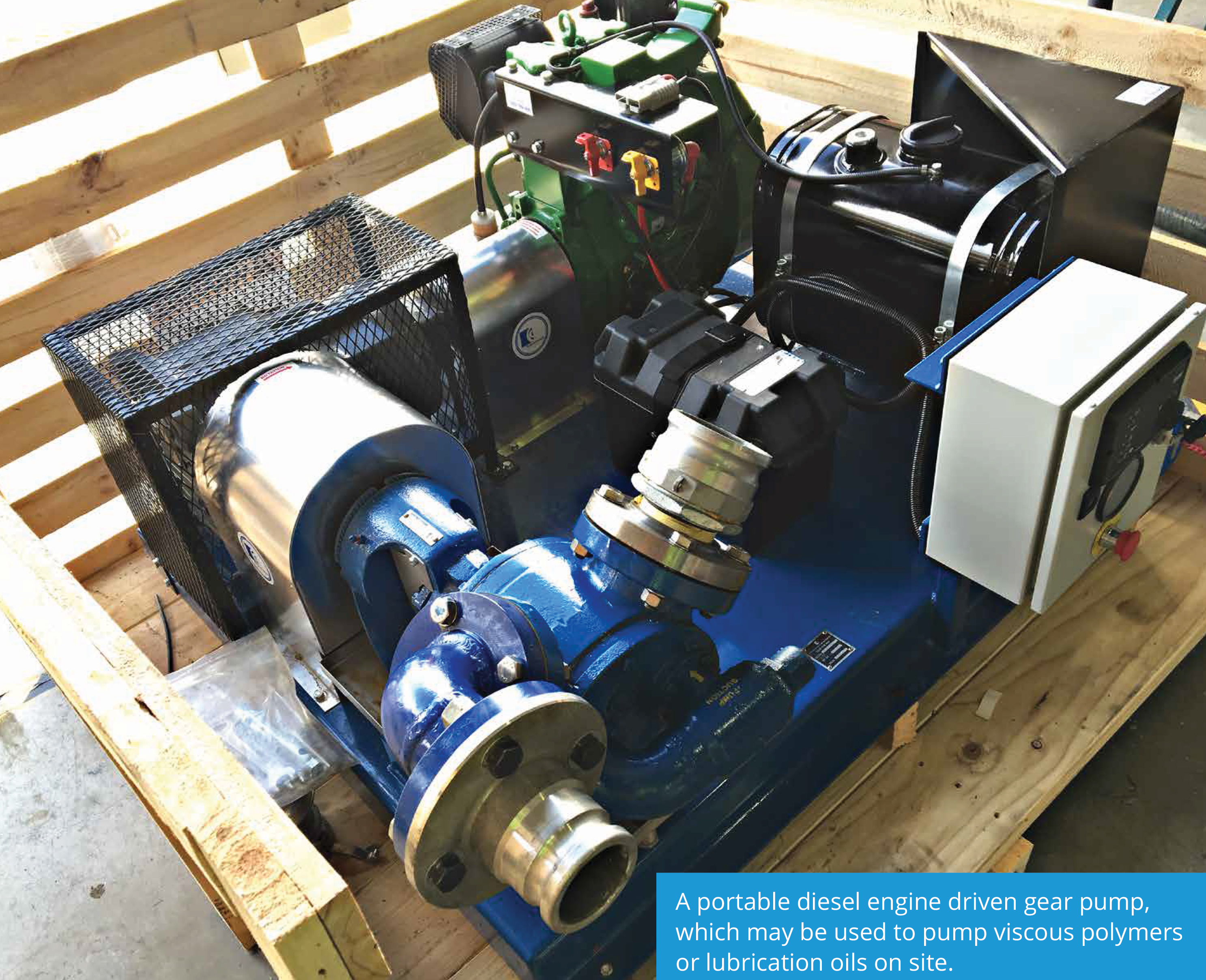 A portable diesel engine driven gear pump from Kelair