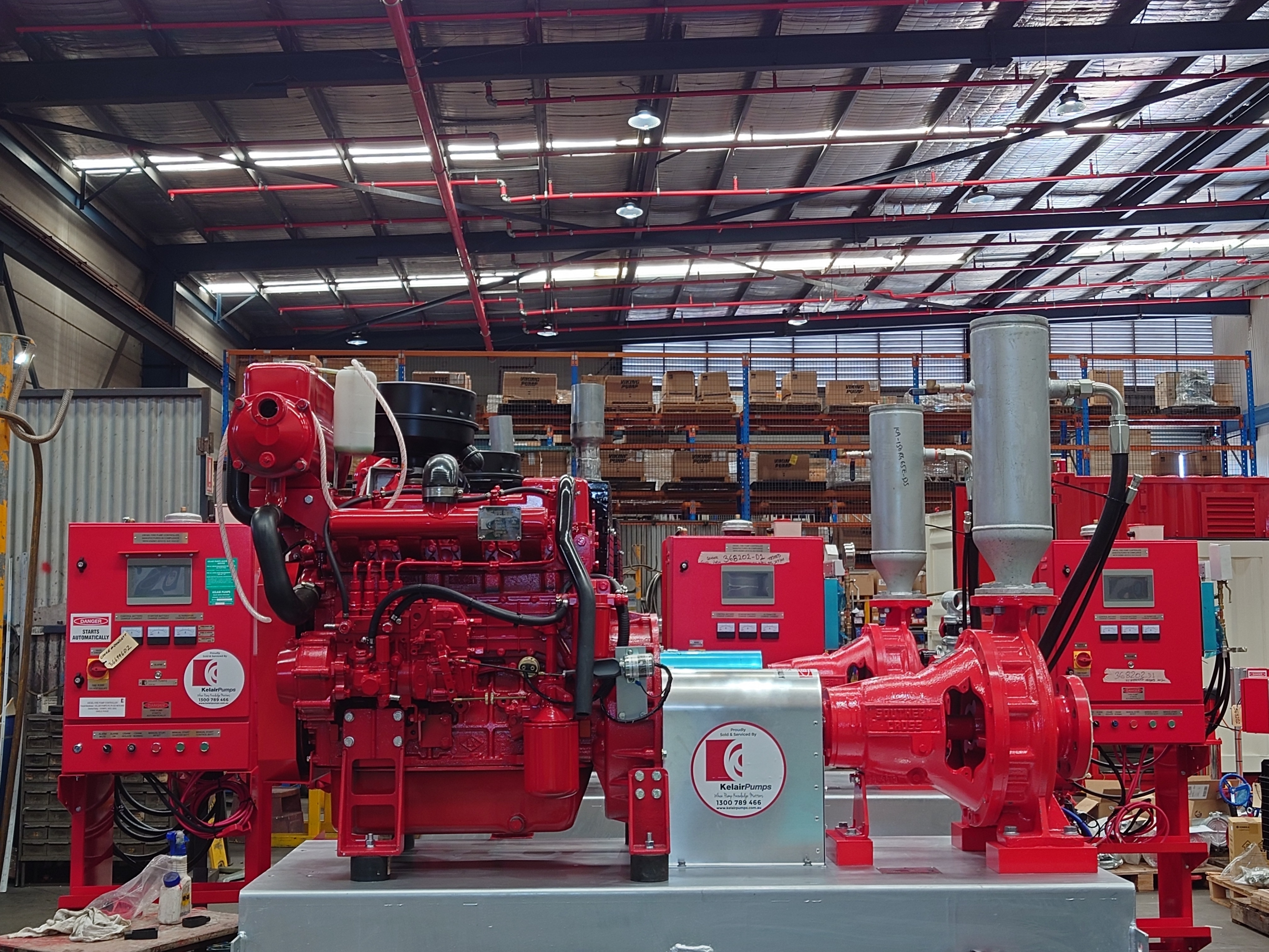 Fire pump with the controllers