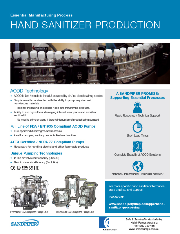 Kelair Hand Sanitizer Industry Flyer